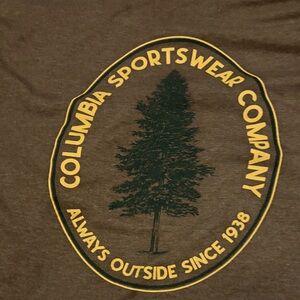 Columbia Brown Tee with Tree Graphic